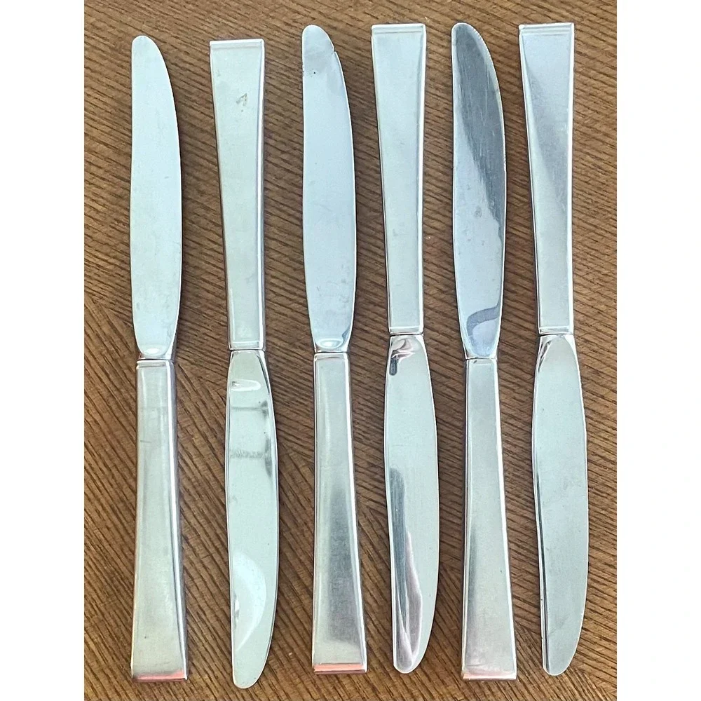 Lyon New Charm‎ Stainless Flatware Set 58 Pc Mid Century Atomic Serving Lot